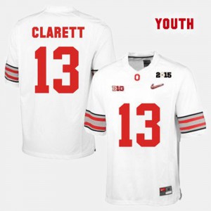 Youth(Kids) Buckeyes #13 Maurice Clarett White College Football Jersey 735554-662