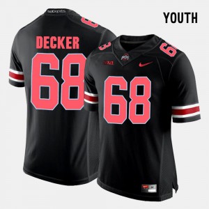 For Kids Buckeyes #68 Taylor Decker Black College Football Jersey 474811-259