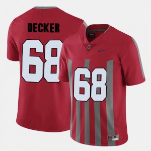 Mens Ohio State Buckeyes #68 Taylor Decker Red College Football Jersey 986238-697