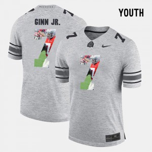 For Kids Ohio State #7 Ted Ginn Jr. Gray Pictorital Gridiron Fashion Pictorial Gridiron Fashion Jersey 904910-535
