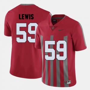 For Men OSU #59 Tyquan Lewis Red College Football Jersey 488310-569