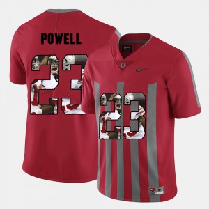 For Men Ohio State Buckeyes #23 Tyvis Powell Red Pictorial Fashion Jersey 313225-278