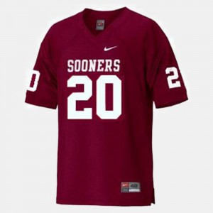 For Kids Oklahoma #20 Billy Sims Red College Football Jersey 745180-967