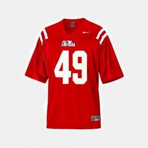 Youth Ole Miss Rebels #49 Patrick Willis Red College Football Jersey 607211-645
