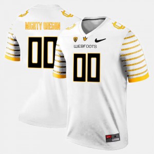 Men Oregon #00 White College Limited Football Custom Jerseys 699527-825