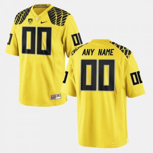 For Men Oregon #00 Yellow College Limited Football Customized Jerseys 115009-277