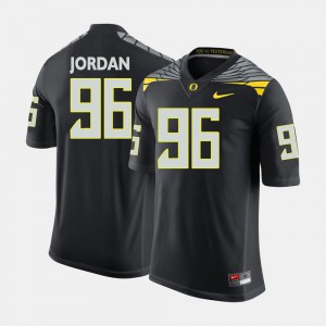 For Men's University of Oregon #96 Dion Jordan Black College Football Jersey 230662-554