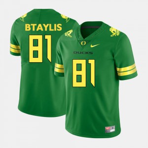 For Men's Oregon Ducks #81 Evan Baylis Green College Football Jersey 213839-445
