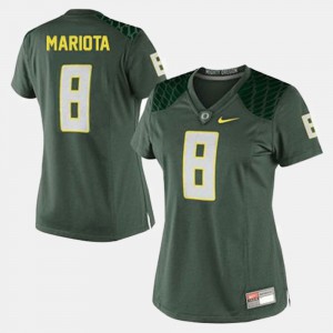 Women Oregon Ducks #8 Marcus Mariota Green College Football Jersey 872542-632