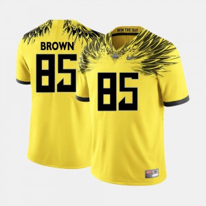 For Men Oregon Duck #85 Pharaoh Brown Yellow College Football Jersey 443389-830