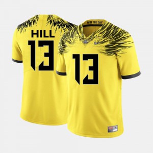 Mens Oregon Duck #13 TroyHill Yellow College Football Jersey 580132-145