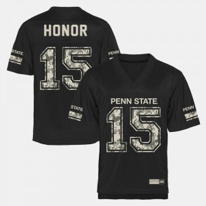 For Men's Penn State #15 Black College Football Jersey 367215-372