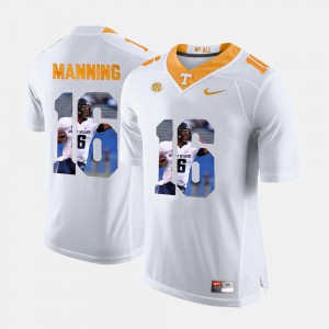 For Men UT #16 Peyton Manning White Pictorial Fashion Jersey 444530-443