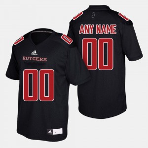 Men's Scarlet Knights #00 Black College Football Customized Jersey 459105-548