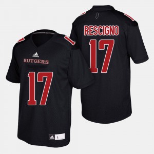 For Men Rutgers #17 Giovanni Rescigno Black College Football Jersey 210403-265