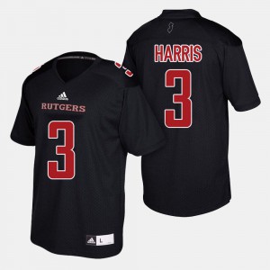 Men Rutgers #3 Jawuan Harris Black College Football Jersey 785596-516