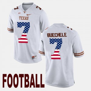 Men's UT #7 Shane Buechele White US Flag Fashion Jersey 560757-564