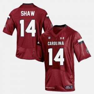 Mens University of South Carolina #14 Connor Shaw Red College Football Jersey 539803-213