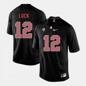 Men's Stanford Cardinal #12 Andrew Luck Black College Football Jersey 419950-642