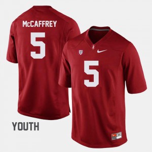 Kids Stanford University #5 Christian McCaffrey Cardinal College Football Jersey 487046-463