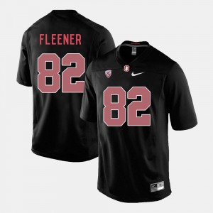 Men Stanford University #82 Coby Fleener Black College Football Jersey 967086-186