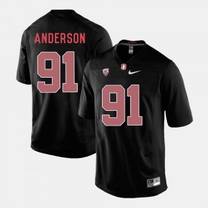 Mens Cardinal #91 Henry Anderson Black College Football Jersey 584811-488