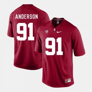 Men Stanford University #91 Henry Anderson Cardinal College Football Jersey 755673-752