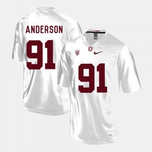 For Men Stanford Cardinal #91 Henry Anderson White College Football Jersey 667819-124