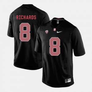 For Men Cardinal #8 Jordan Richards Black College Football Jersey 277717-641