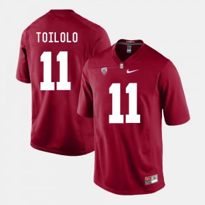 Mens Stanford #11 Levine Toilolo Cardinal College Football Jersey 909504-434