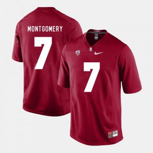 Men's Stanford Cardinal #7 Ty Montgomery Cardinal College Football Jersey 930594-149