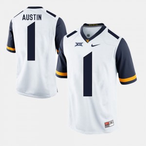 For Men WV #1 Tavon Austin White Alumni Football Game Jersey 280480-995