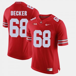 Men's OSU Buckeyes #68 Taylor Decker Scarlet Alumni Football Game Jersey 763721-905