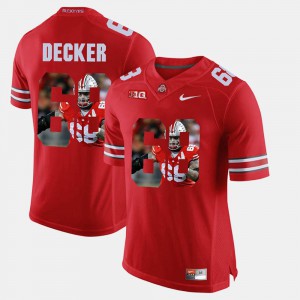 For Men's Ohio State #68 Taylor Decker Scarlet Pictorial Fashion Jersey 515672-334