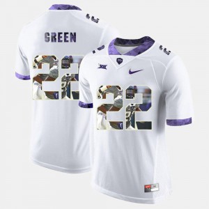Mens TCU #22 Aaron Green White High-School Pride Pictorial Limited Jersey 125153-936