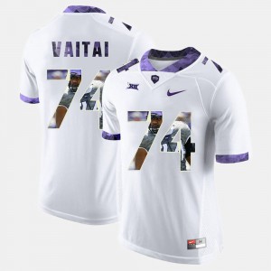 Men's TCU Horned Frogs #74 Halapoulivaati Vaitai White High-School Pride Pictorial Limited Jersey 595914-533