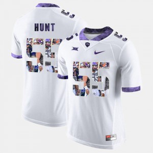 For Men's Horned Frogs #55 Joey Hunt White High-School Pride Pictorial Limited Jersey 686838-412