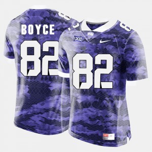 Men's Texas Christian #82 Josh Boyce Purple College Football Jersey 697662-892