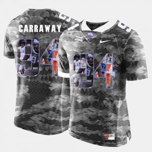 Mens Horned Frogs #94 Josh Carraway Grey High-School Pride Pictorial Limited Jersey 141242-534