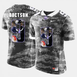 For Men's Texas Christian #9 Josh Doctson Grey High-School Pride Pictorial Limited Jersey 761194-133