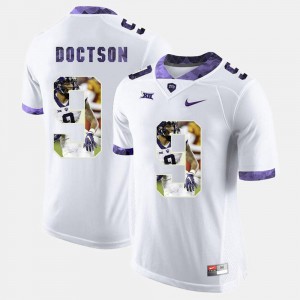 For Men Texas Christian University #9 Josh Doctson White High-School Pride Pictorial Limited Jersey 745161-261