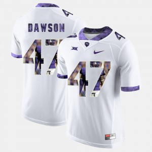 Men's TCU Horned Frogs #47 P.J. Dawson White High-School Pride Pictorial Limited Jersey 626995-238