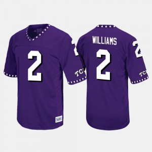 For Men's TCU University #2 Taj Williams Purple Throwback Jersey 827809-705