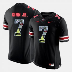 For Men Ohio State Buckeyes #7 Ted Ginn Jr. Black Pictorial Fashion Jersey 366674-964