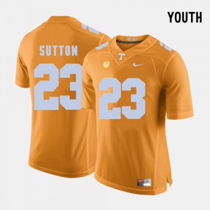 Kids Tennessee Volunteers #23 Cameron Sutton Orange College Football Jersey 147918-921