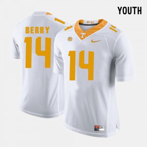 Youth(Kids) University Of Tennessee #14 Eric Berry White College Football Jersey 728482-807