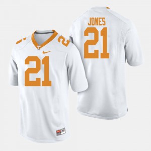 Mens Tennessee #21 Jacquez Jones White College Football Jersey 622349-593