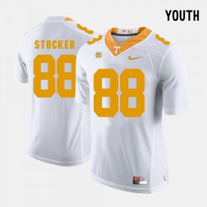 Youth(Kids) TN VOLS #88 Luke Stocker White College Football Jersey 698828-798