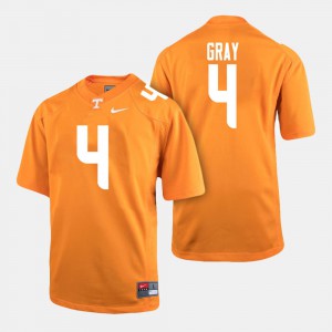 Mens UT #4 Maleik Gray Orange College Football Jersey 483697-112