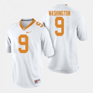 For Men's University Of Tennessee #9 Seth Washington White College Football Jersey 119254-881